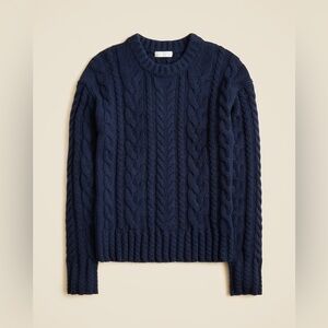 NWT! J. Crew | Cable-knit crewneck sweater | Navy | XXL
